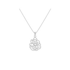 Personalize your style with this PRIMROSE monogram initial pendant necklace. Click on this JEWELRY & WATCHES GUIDE to learn about fit, styles, materials and more! CHAIN DETAILS Length: 18 in.Chain type: box Clasp: spring-ring Metal: sterling silver Plating: silver tone, gold tone Finish: polished Size: 18". Color: Silver Tone G. Gender: female. Age Group: adult. Silver Initial Pendant Medallion Necklace, Tarnish Resistant, Nickel-free Silver Sterling Initial Necklace, Nickel-free Initial Pendant Jewelry For Gifts, Nickel-free Sterling Silver Initial Pendant Jewelry, Silver Nickel-free Initial Pendant Charms, Silver Monogram, Initial Pendant Necklace, Box Clasp, Ring Metal