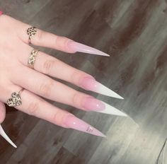 Ombré Stiletto Nails, Baby Pink Nails Acrylic, Edge Nails, Halloween Acrylic Nails