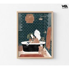 a woman sitting in a bathtub reading a book