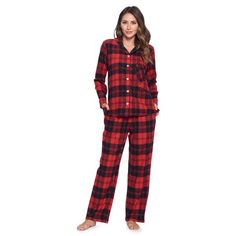 This Ashford & Brooks Women's Luxurious Cozy Long Sleeve Classic Pajama Gift Set is made from durable ultra-soft 64% Cotton /36% Polyester fabric. Designed with a roomy relaxed fit. The Fabric blend is designed to give you that soft and warm touch, at the same time prevent excessive shrinkage unlike the 100% Cotton Flannel fabric. It'll keep you warm and comfortable during the cold winter days yet stylish at the same time. The Womens Pj's 2pc set features; Long Sleeve Notch Collar Sleep Shirt wi Plaid Winter Sleepwear, Plaid Long Sleeve Sleepwear With Relaxed Fit, Cheap Women's Plaid Sleepwear, Pajama Gift Set, Cozy Long Sleeve Plaid Sleepwear, Womens Pjs, Classic Pajamas, Plus Size Pajamas, Christmas Flannel Sheets Bed Bath & Beyond