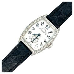 Frank Muller Watches Women Style, Timeless Black Diamond Watch For Evening, Luxury White Diamond Watch For Evening, Designer Black Diamond Watch With Diamond Hour Markers, Elegant Black Diamond Watch For Evening, Black Diamond Evening Watch, Diamond Watch With Rectangular Dial For Evening, Luxury Platinum Diamond Watch For Evening, Luxury Black Jewelry And Watches With Diamond Hour Markers