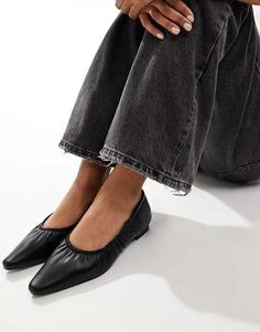 Glamorous Wide Fit ruched pointed toe ballet flats in black | ASOS Rodeo Chic, Formal Dresses Graduation, Cocktail Dress Formal, Winter Party Dress, Long Sleeve Floral Dress, Satin Slip Dress, Sweaters And Leggings, Lingerie Sleepwear, Floral Dress Black