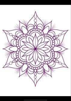 a purple and white drawing of a flower