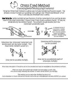 the cross - eyed method worksheet for students to practice addition and subtraction