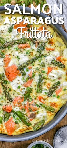 this salmon asparagus frittata is an easy and delicious appetizer