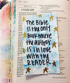 the bible is the only book where the author is in love with the reader written on it