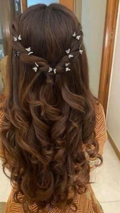 Prom Hairstyle, Quince Hairstyles, Long Hair Wedding Styles, Hairdo For Long Hair, Half Up Hair