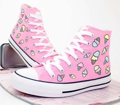 Painted Canvas Shoes, Prom Shoes, Painted Shoes, Best Sneakers, Harajuku Fashion, High Top Shoes, Custom Shoes, Converse Shoes, Converse High Top Sneaker