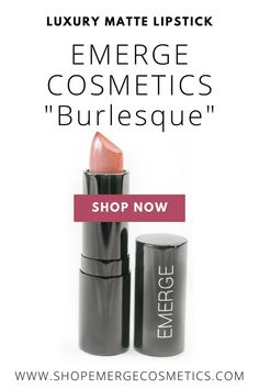 “Burlesque” is a warm neutral with a brown undertone. This product is vegan and gluten free and every product is always cruelty free. The EMERGE Luxury Matte Lipsticks are luxurious, creamy lipsticks with a modern matte finish. They deliver saturated color, intense hydration and extended wear, for soft, smooth, beautiful lips. neutral lipstick for fair skin | neutral lipstick fair | nude lipstick shades | neutral lipstick for fair skin | nude lipstick for fair skin Nude Lipstick For Fair Skin, Neutral Lipstick, Nude Lipstick Shades, Lipstick For Fair Skin