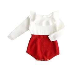 Infant Christmas Outfit Girl, Infant Christmas Outfit, Girl Christmas Outfit, Body Manga Longa, Vintage Romper, Winter Knit Sweater