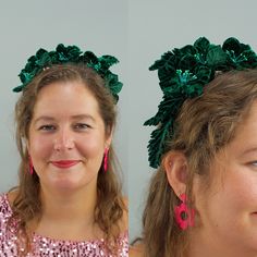 Midsommar vibes anyone? This 1950's vintage deadstock velvet hair wreath is the perfect finishing touch to any outfit. This wreath has five (5) velvet flowers with colored stamens at the center, has six (6) wired leaves with wire backing, and loops for a comb.  This wreath comes with a comb and was made in Sweden. Measurements: Length: 14.5 in. Width: 3 in. All of our items are VINTAGE NOS (new old stock/ deadstock), they have been stored in their original packaging in a climate controlled environment. Some items will come with the original tags. **Please message us directly for wholesale orders and international pricing. We are happy to create a custom listing for you ** Thank you so much for visiting the prime Etsy store for all of your magical accessories! We appreciate your business an Mardi Gras Outfits, Magical Accessories, Hair Wreath, Velvet Flowers, Head Wear, Velvet Hair, 1950s Vintage, Hair Piece, Wedding Hair Accessories