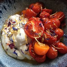 a bowl filled with lots of different types of food