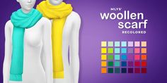 Sims 4 Winter CC Woollen Scarf, Ts4 Clothes, Los Sims 4 Mods, Sims 4 Cas Mods, Sims 5, Pelo Sims, Sims 4 Mm Cc, Woolen Scarves