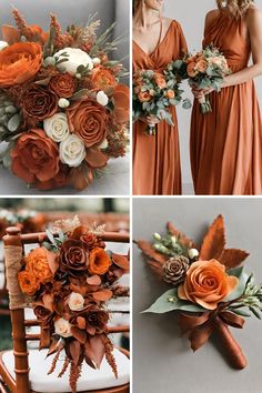 Rust Orange Wedding Theme, Boda Color Terracota, Wedding Theme Ideas Fall, Terracotta Wedding Color, Fall Wedding Theme Ideas, Unique Fall Wedding, Fall Wedding Color Ideas, Spring Wedding Color Palette