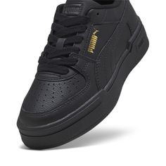 As Soon As The Puma California Made Its Debut In The 1980S, It Made A Real Mark On Street Style. This New Addition To The California Family Builds On The Shoes' Heritage With Details Like Toe Perforation And A Stacked Midsole With Rubber Plugs Both In The Front And Back. These Sneakers Are Both A Nod To The Original Design, But With A New And Progressive Look. Details Low Bootleather Uppersockliner With Puma Logo Screenprintrubber And Tpu Pods On Midsolenon-Marking Rubber Outsolemesh Liningdebos Black Puma Skate Shoes For Sports, Casual Black Basketball Shoes With Puma Logo, Black Puma Skate Shoes For Streetwear, Black Puma Logo Skate Shoes For Streetwear, Black Skate Shoes With Puma Logo, Casual Black Puma Basketball Shoes, Black Puma Lace-up Basketball Shoes, Black Lace-up Puma Basketball Shoes, Puma Ca Pro