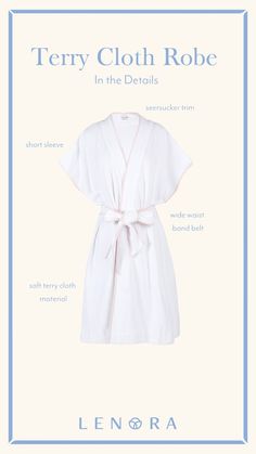 Our Terry Robe is a hit! Grab yours before it's too late! Cotton Robe For Spring Loungewear, Summer Relaxed Fit Robe For Loungewear, Spring Loungewear Robe Relaxed Fit, Summer Loungewear Robe With Tie Waist, Summer Robe With Tie Waist For Loungewear, Summer Lounge Robe With Tie Waist, Summer Tie Waist Sleepwear For Loungewear, Spring Cotton Robe For Relaxation, Summer Cotton Robe For Daywear