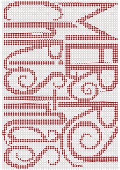 a red and white cross stitch pattern