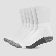 The Hanes Premium Men's X-Temp Ankle Socks come in a convenient 6pk. Featuring X-Temp technology, these socks adapt to your body temperature, keeping your feet dry, cool and comfortable. These ankle length socks wick moisture away from your skin and with all over cushioning, you'll never want to take them off. Best of all, they have our Comfort Toe seam, which is our most comfortable seam ever. Available in a black pack and a white pack, sizes 6-12. Ankle Length Socks, Body Temperature, Cool Socks, Socks And Hosiery, Ankle Socks, Hosiery, Ankle Length, Your Skin, Socks