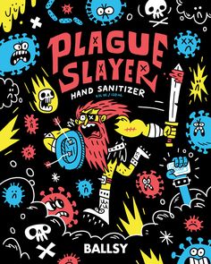 plague slayer hand sanitizer poster