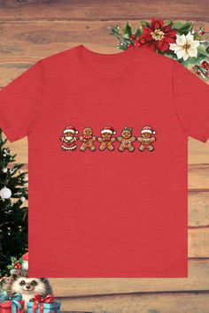 Celebrate the magic of Christmas with this festive gingerbread cocoa mug t-shirt! A charming design that captures the essence of holiday joy, featuring intricate details like whipped cream, candy canes, and gingerbread houses. Great for Christmas parties, gift exchanges, or cozy nights in. Make this your go-to winter tee or gift it to a holiday lover in your life. Shop now before the season ends! #t-shirt #FestiveFashion #HolidayWardrobe #ChristmasStyle #GingerbreadLover Winter Tees, Cream Candy, Gingerbread Houses