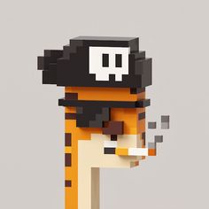 the pixel art is made to look like an animal