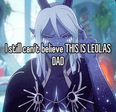 an anime character with the caption i still can't believe this is ledas dad