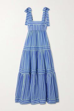 Striped Maxi Dresses, Cotton Voile, Maxi Dress Blue, Net A Porter, Look Fashion, Striped Dress, Pretty Dresses, Pretty Outfits, Cute Dresses