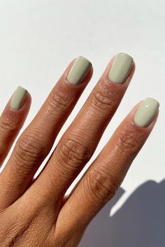 Nails Sage Green, Green Nail Designs, Green Nail Polish, Vegan Nail Polish, Green Nail, Easter Nails, Chrome Nails, Nail Polish Colors