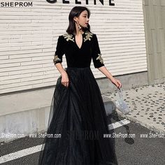 $107.89, Noble Formal Long Black Evening Dress With Vneck Half Sleeves No#AM79005 at SheProm. #SheProm is an online store with thousands of dresses, range from Formal,Evening,Black,Long Black Dresses,A Line Dresses,Long Dresses and so on. Not only selling #FormalDresses more and more trendy dress styles will be updated daily to our store. Shop now to get $5-10 off! Fall Banquet V-neck Evening Dress, Black V-neck Banquet Dress, Holiday V-neck Evening Dress For Banquet, Formal V-neck Evening Dress, V-neck Formal Dresses For Party Season, Formal V-neck Dress For Prom Season, Formal V-neck Holiday Dresses, V-neck Holiday Banquet Dress, Formal Holiday V-neck Dresses