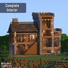 Minecraft Fort Base / House in Survival Minecraft! Build and schematic downloads are available for supporters on Patreon :)) Minecraft Building References, Minecraft House Schematic, Minecraft Survival Castle Base, Grian Minecraft Builds, Minecraft Underground Base Entrance, Survival Builds Minecraft, Minecraft Castle Survival, Stone Minecraft House, Minecraft Magazine Ideas