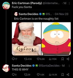 an image of santa claus on twitter