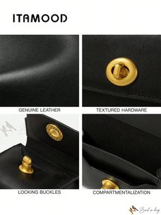 Bird in Bag - Luxurious Ladies' Leather Wallet Purse Classic Pouch Shoulder Bag With Card Slots, Classic Rectangular Coin Purse With Magnetic Closure, Classic Gold Leather Coin Purse, Trendy Gold Bag With Card Slots, Leather Envelope Bag With Gold-tone Hardware, Leather Envelope Shoulder Bag With Gold-tone Hardware, Elegant Bags With Coin Pocket, Elegant Satchel Shoulder Bag With Card Slots, Elegant Everyday Bag With Coin Pocket