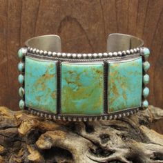 ad eBay - Find many great new & used options and get the best deals for Navajo Vintage Sterling Silver Green Turquoise Wide Cuff Bracelet at the best online prices at eBay! Free shipping for many products! Vintage Navajo Jewelry, Chunky Cuff Bracelet, Vintage Turquoise Jewelry, Native American Bracelets, Bling Ring, Wide Cuff Bracelets, Navajo Jewelry, Turquoise Bracelet Cuff, Green Jewelry