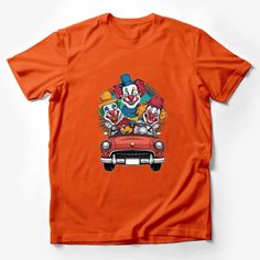 Retro Clown Car T-Shirt, Vintage Circus Theme, Funny Clowns Driving, Unique Graphic Tee, Unisex Shirt Male T-Shirt Custom graphic T-Shirt.Customize your color Funny Clowns, Retro Clown, Vintage Circus Theme, Clown Car, Clowns Funny, Pumpkin Outfit, Pop Culture Shirts, Retro Robot, Car T Shirt