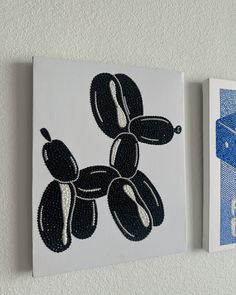 “Black balloon dog kit” is available on my website🖤🦋💙 Diamond Canvas Art, Diamond Art Hacks, Rhinestone Art Patterns, Diamond Painting Canvas