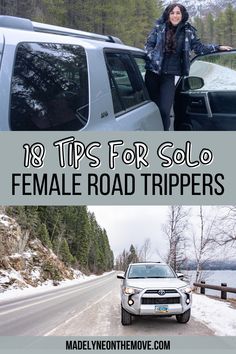 Road Trip In Car, Travel Essentials For Women Road Trip, Cross Country Camping Road Trip, Car Camping Road Trip, Girls Road Trip Essentials, Solo Car Camping Women, Solo Road Trip Woman, Traveling Alone Tips, Cross Country Road Trip Essentials