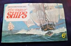 an old book with the title'the saga of ships '