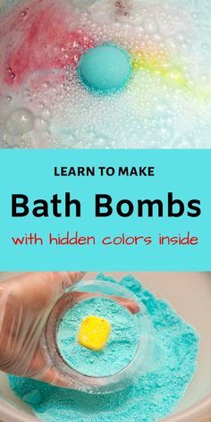 Learn to make DIY bath bombs with hidden colors inside similar to the LUSH ones. This bath bomb recipe will shows you how to easily make bath bomb embeds and hide them insdie the bath bombs to create a beautiful color show in the bathtub. These DIY bath bombs can be customized to achieve many different looks. #bathbombs #diycrafts Diy Bath Bomb Recipe, Diy Bath Bomb, Hidden Colors, Wine Bottle Diy Crafts, Mason Jar Crafts Diy, Wine Bottle Diy