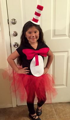 Cat In The Hat Diy, Dr Seuss Diy Costumes, Dr. Seuss Costumes, Kids Book Character Costumes, Dr Suess Week, Dr Seuss Shirts