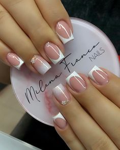 French Short Nail Designs, Ideas Para Uñas Cortas, Pink And White Nails French, Gel Polish Nail Design, Pedicure Shellac, French Manicure Gel Nails, Elegant Touch Nails, French Tip Manicure, Beauty Hacks Nails