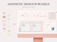 the aesthetic desktop bundle is displayed on a computer screen