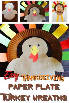 paper plate turkey crafts for kids to make