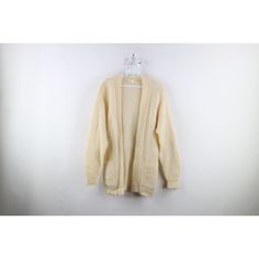 Vtg 60s 70s Streetwear Womens S Mohair Wool Blend Open Front Cardigan Sweater Womens Sweater Comes from a smoke-free household Womens size Small Measurements are: 20 inches underarm to underarm 30 inches top to bottom Ivory 75% Mohair 25% Nylon US Shipping is FREE Canada is $15 and International is $24 Check out my other items in my store! X801 Retro Beige Cardigan For Winter, Retro Beige Winter Cardigan, Vintage Beige Winter Cardigan, Cream Mohair Cardigan For Fall, Retro Cream Cardigan For Fall, Retro Cream Cardigan For Winter, Retro Cream Winter Cardigan, Winter Mohair Cream Cardigan, Winter Cream Mohair Cardigan