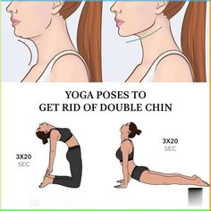 a woman doing yoga poses to get rid of double chin