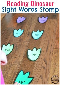 reading dinosaur sight words stompp is an easy way to learn sight words with this printable activity