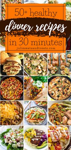 50+ Healthy Dinner Recipes In 30 Minutes!, healthy recipes for dinner, easy healthy recipes Diet Dishes, Healthy Dinners For Two, 30 Minute Meals Healthy, Quick Healthy Dinner, Healthy Family Dinners, Diner Recept, Fast Dinners, Healthy Family Meals, Family Dinner Recipes