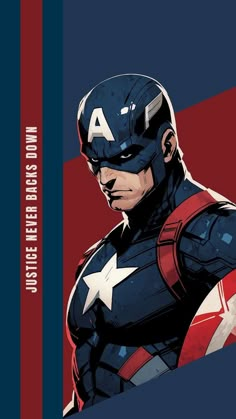 the captain is standing in front of a red, white and blue background with an american flag