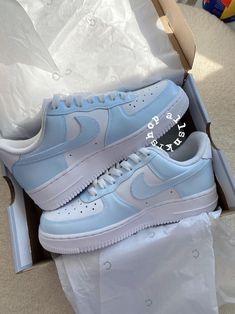 Blue Nike Air Force 1, Blue Air Force 1, Blue Nike Air Force, Baby Blue Shoes, Zapatillas Nike Air Force, Blue Nike Air, Nike Shoes Air Force