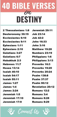 the ten bible verses on destiny, which are written in different languages