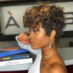 Short Wig With Bangs, Hair African American, Undercut Haircut, Hair African, Hair Natural Color, Color Wigs, Twisted Hair, Curly Hair Photos, Curly Hair Wig